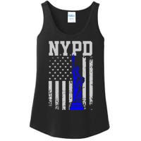 NYPD New York Police Department Statue Of Liberty Distressed Ladies Essential Tank