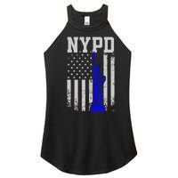 NYPD New York Police Department Statue Of Liberty Distressed Women's Perfect Tri Rocker Tank