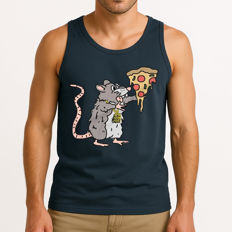 Nypost New York Post Pizza Rat Tank Top