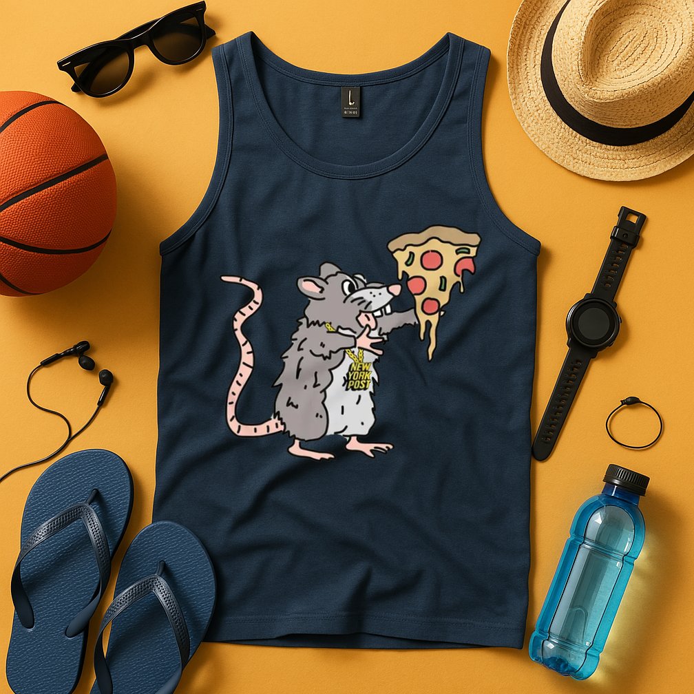 Nypost New York Post Pizza Rat Tank Top