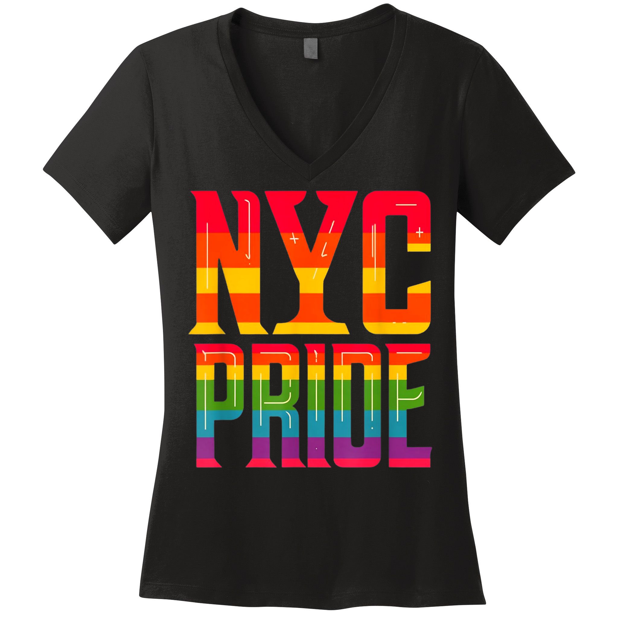 Nyc New York City Pride Month Women's V-Neck T-Shirt