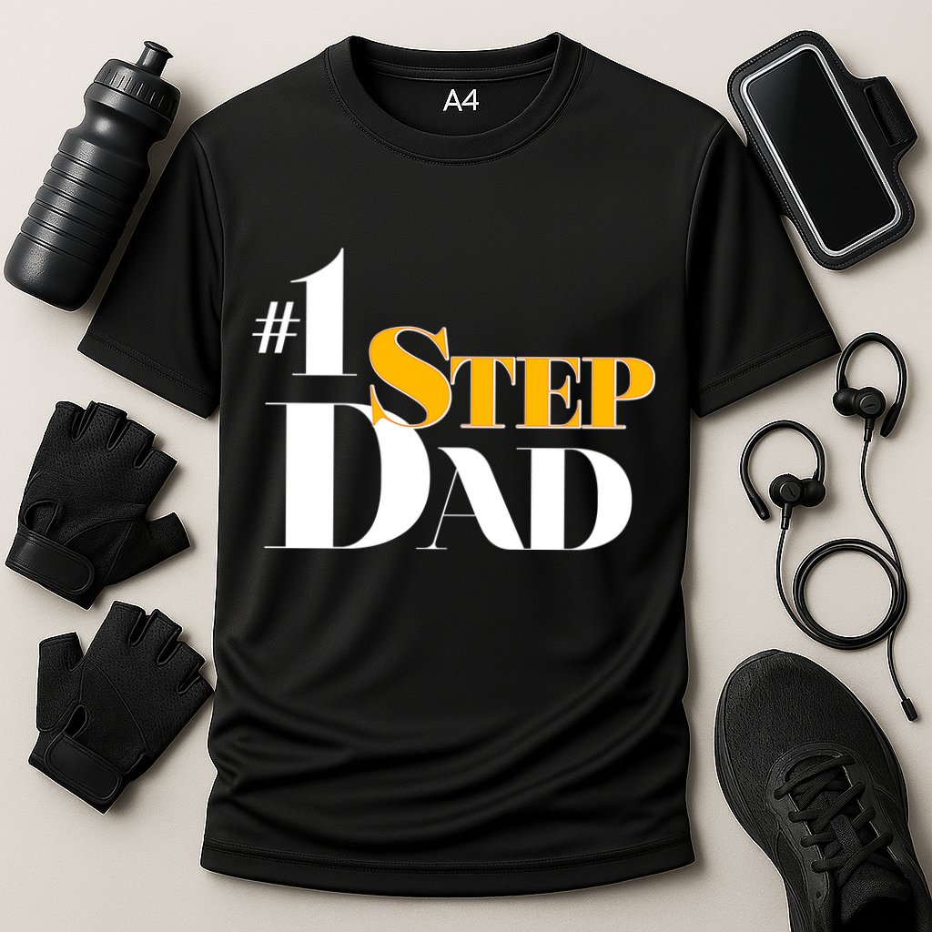 No 1 Step Dad Father's Day Performance Shirt