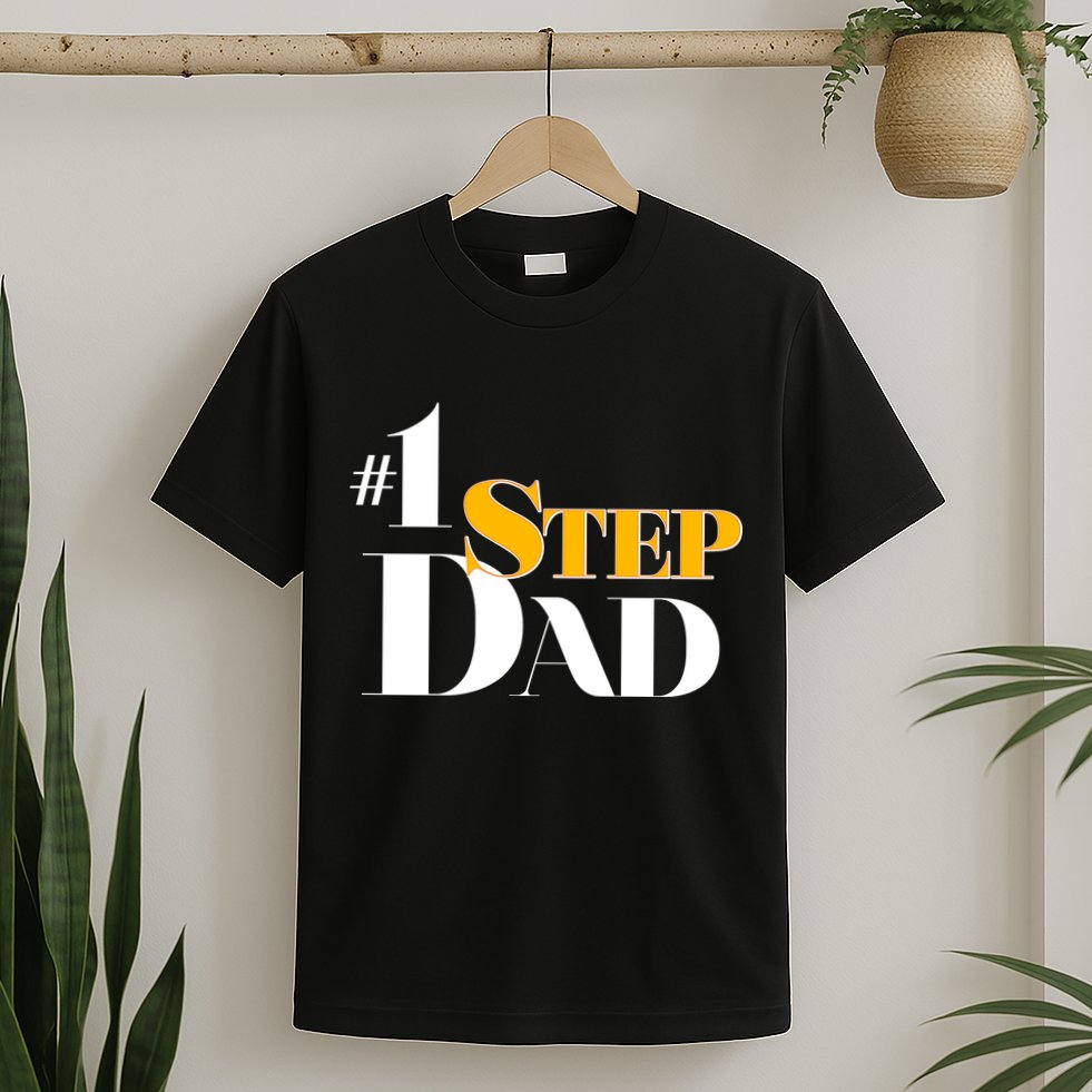No 1 Step Dad Father's Day T-Shirt