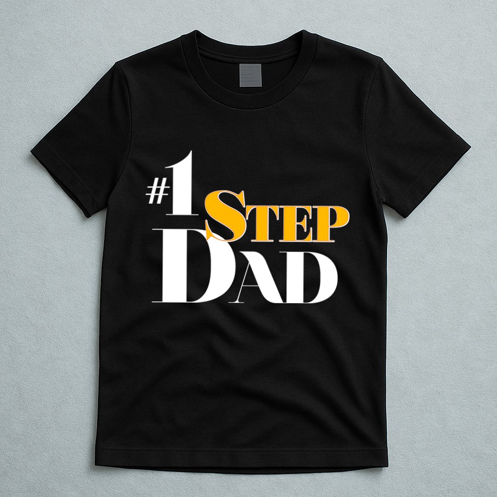 No 1 Step Dad Father's Day T-Shirt