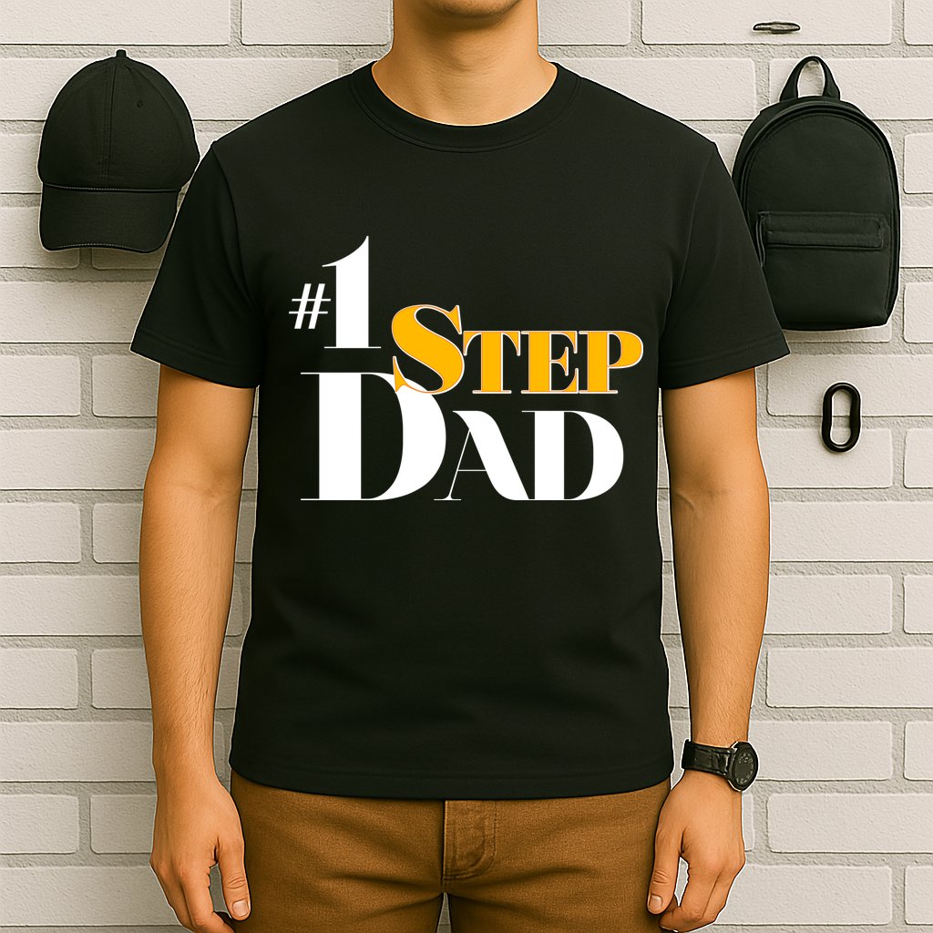 No 1 Step Dad Father's Day T-Shirt