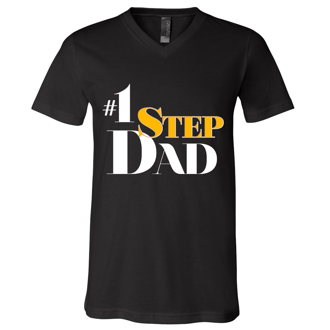 No 1 Step Dad Father's Day V-Neck T-Shirt