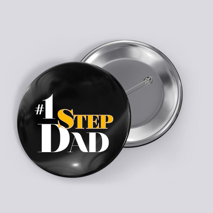 No 1 Step Dad Father's Day Button