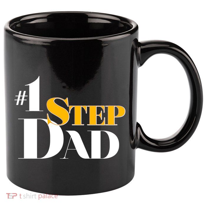 No 1 Step Dad Father's Day 11oz C Handle Ceramic Mug