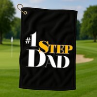 No 1 Step Dad Father's Day Golf Towel