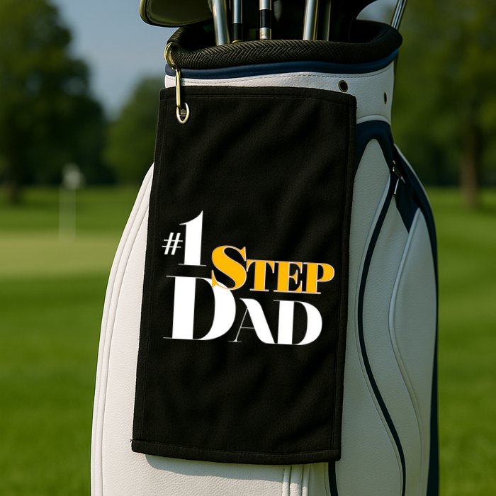 No 1 Step Dad Father's Day Golf Towel