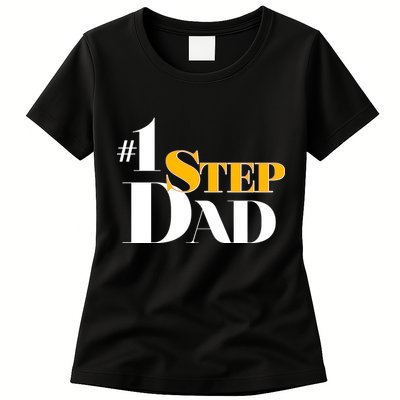No 1 Step Dad Father's Day Womens T-Shirt
