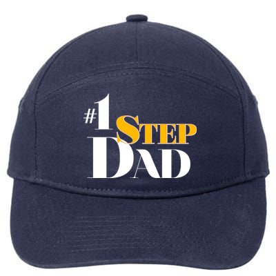 No 1 Step Dad Father's Day 7-Panel Snapback Hat