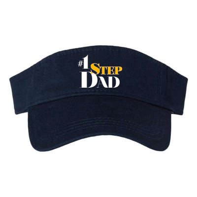 No 1 Step Dad Father's Day Valucap Bio-Washed Visor