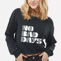 No Bad Days Funny Meme Cropped Pullover Crew