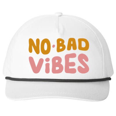 No Bad Vibes Snapback Five-Panel Rope Hat