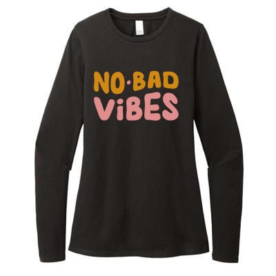 No Bad Vibes Womens CVC Long Sleeve Shirt