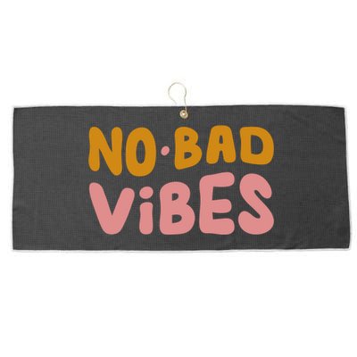 No Bad Vibes Large Microfiber Waffle Golf Towel