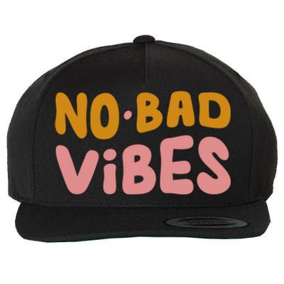 No Bad Vibes Wool Snapback Cap