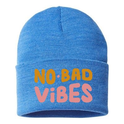 No Bad Vibes Sustainable Knit Beanie