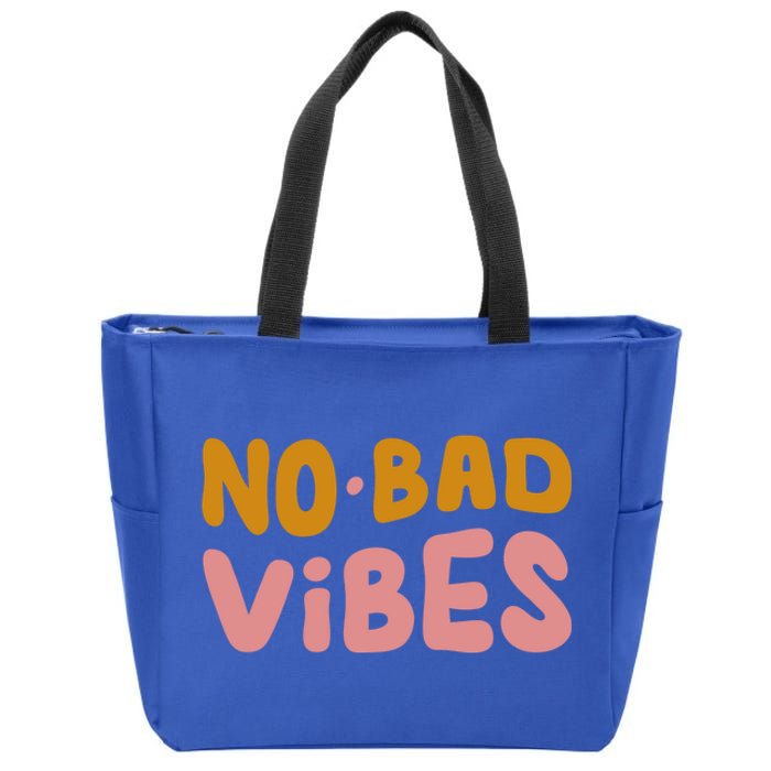 No Bad Vibes Zip Tote Bag