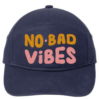 No Bad Vibes 7-Panel Snapback Hat