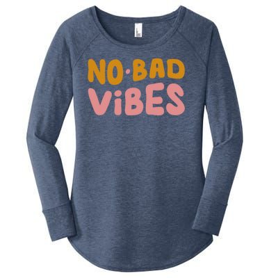 No Bad Vibes Women's Perfect Tri Tunic Long Sleeve Shirt