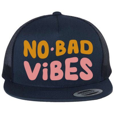 No Bad Vibes Flat Bill Trucker Hat