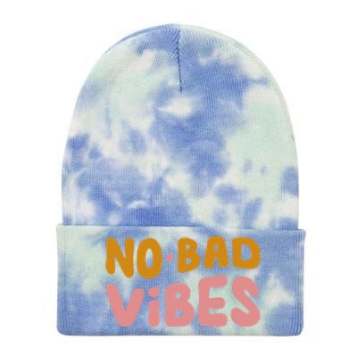 No Bad Vibes Tie Dye 12in Knit Beanie