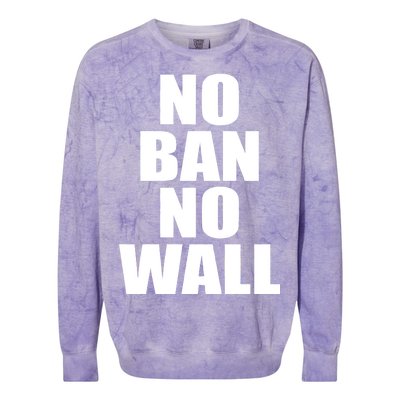 No Ban No Wall Anti Trump Resist Colorblast Crewneck Sweatshirt