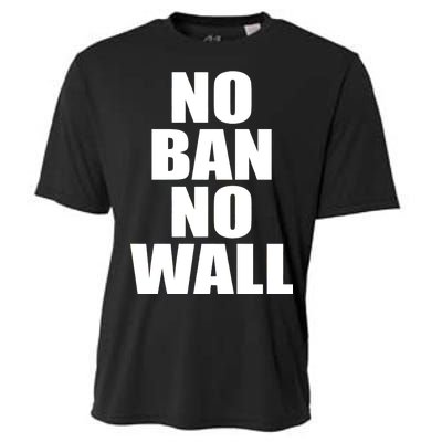 No Ban No Wall Anti Trump Resist Cooling Performance Crew T-Shirt