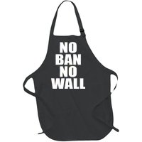 No Ban No Wall Anti Trump Resist Full-Length Apron With Pockets