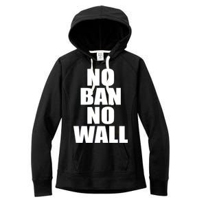 No Ban No Wall Anti Trump Resist Women's Fleece Hoodie