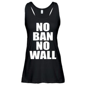 No Ban No Wall Anti Trump Resist Ladies Essential Flowy Tank