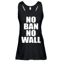 No Ban No Wall Anti Trump Resist Ladies Essential Flowy Tank