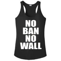 No Ban No Wall Anti Trump Resist Ladies PosiCharge Competitor Racerback Tank