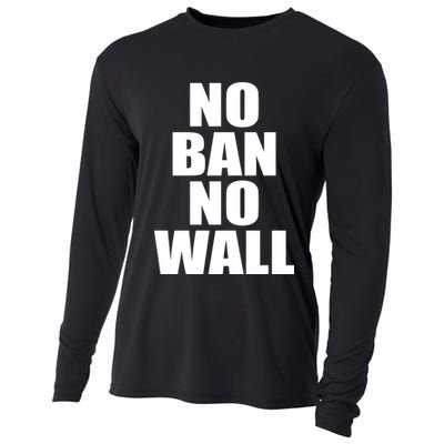 No Ban No Wall Anti Trump Resist Cooling Performance Long Sleeve Crew