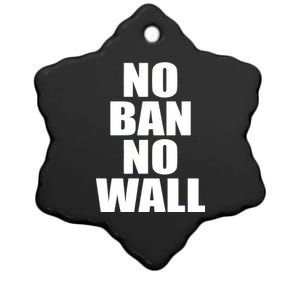 No Ban No Wall Anti Trump Resist Ceramic Star Ornament