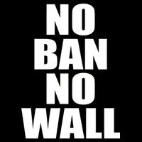 No Ban No Wall Anti Trump Resist Zip Tote Bag