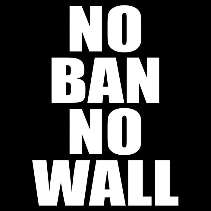 No Ban No Wall Anti Trump Resist Zip Tote Bag
