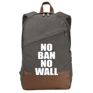 No Ban No Wall Anti Trump Resist Cotton Canvas Backpack