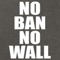 No Ban No Wall Anti Trump Resist Cotton Canvas Backpack