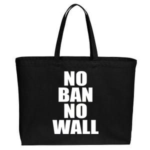 No Ban No Wall Anti Trump Resist Cotton Canvas Jumbo Tote