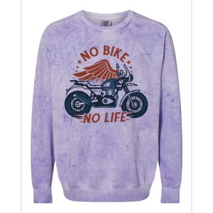 No Bike No Life Motrocycle Colorblast Crewneck Sweatshirt