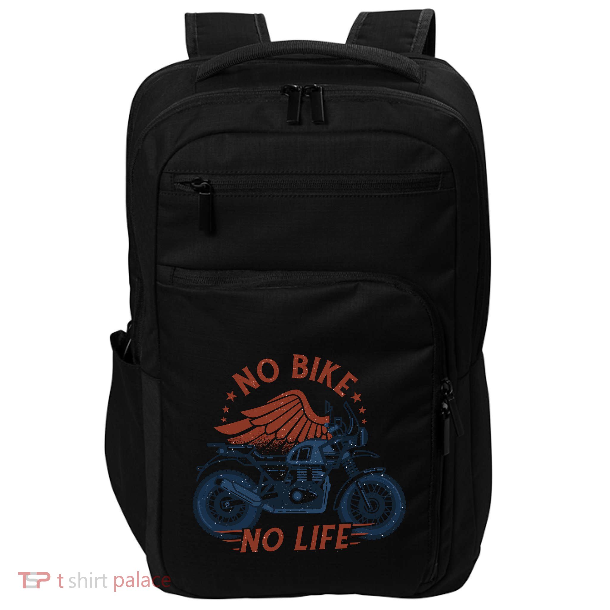 No Bike No Life Motrocycle Impact Tech Backpack
