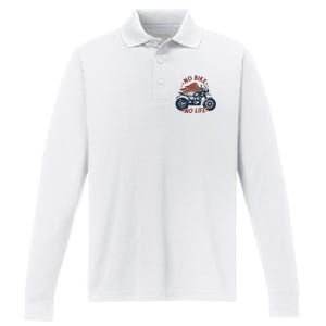 No Bike No Life Motrocycle Performance Long Sleeve Polo