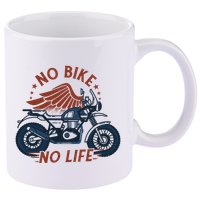 No Bike No Life Motrocycle 11oz C Handle Ceramic Mug