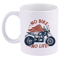 No Bike No Life Motrocycle 11oz C Handle Ceramic Mug