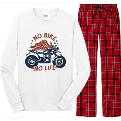 No Bike No Life Motrocycle Long Sleeve Pajama Set