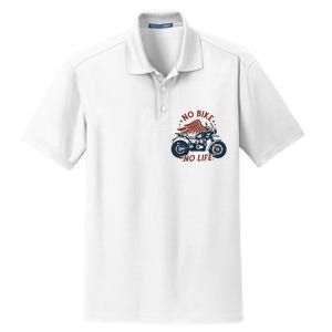 No Bike No Life Motrocycle Dry Zone Grid Polo