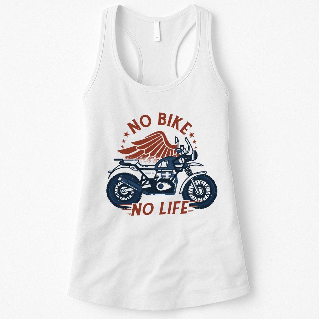 No Bike No Life Motrocycle Womens Tank Top